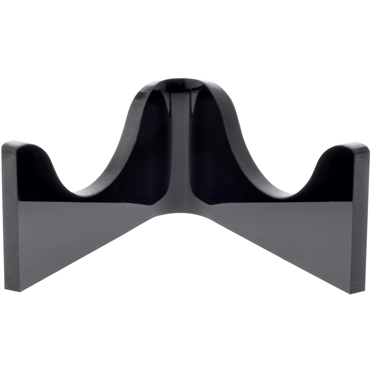 Plymor Black Acrylic Low-Profile Curved Display Easel for Geode, Mineral or Crystal Cluster, 0.875" H x 2" W x 1.75" D